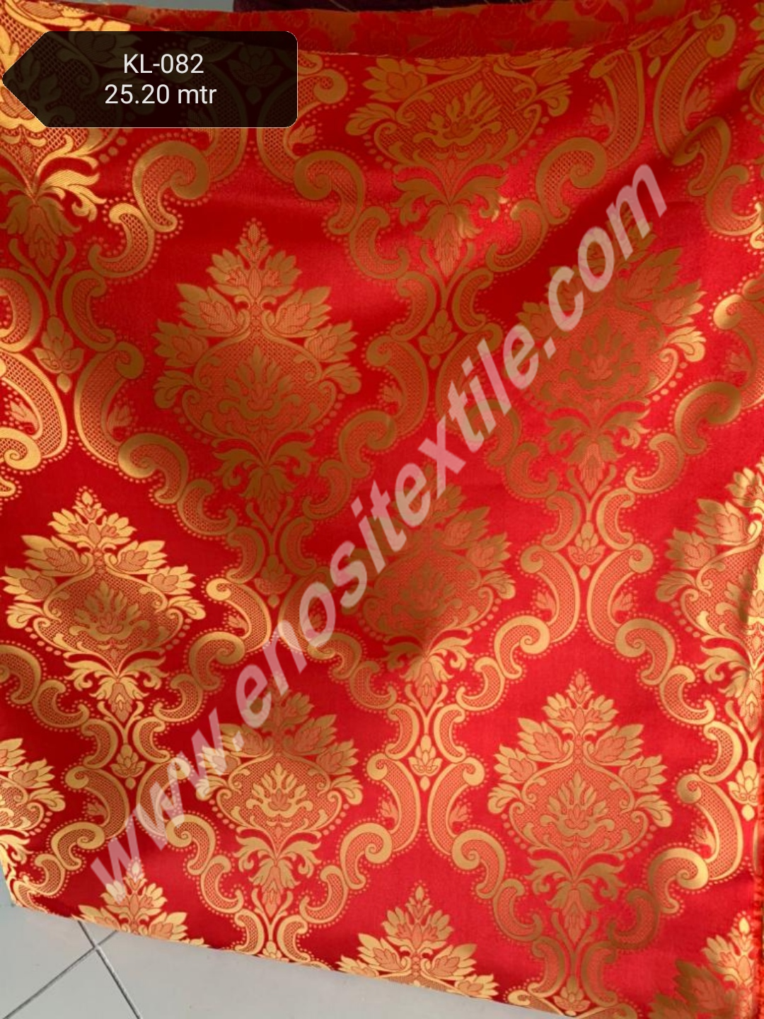 KL-082 Red-Gold Brocade Fabrics
